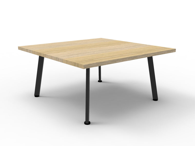 Rapidline Eternity square coffee table in Natural Oak and Black. Supplied product image for model ECT99 NO/BL.