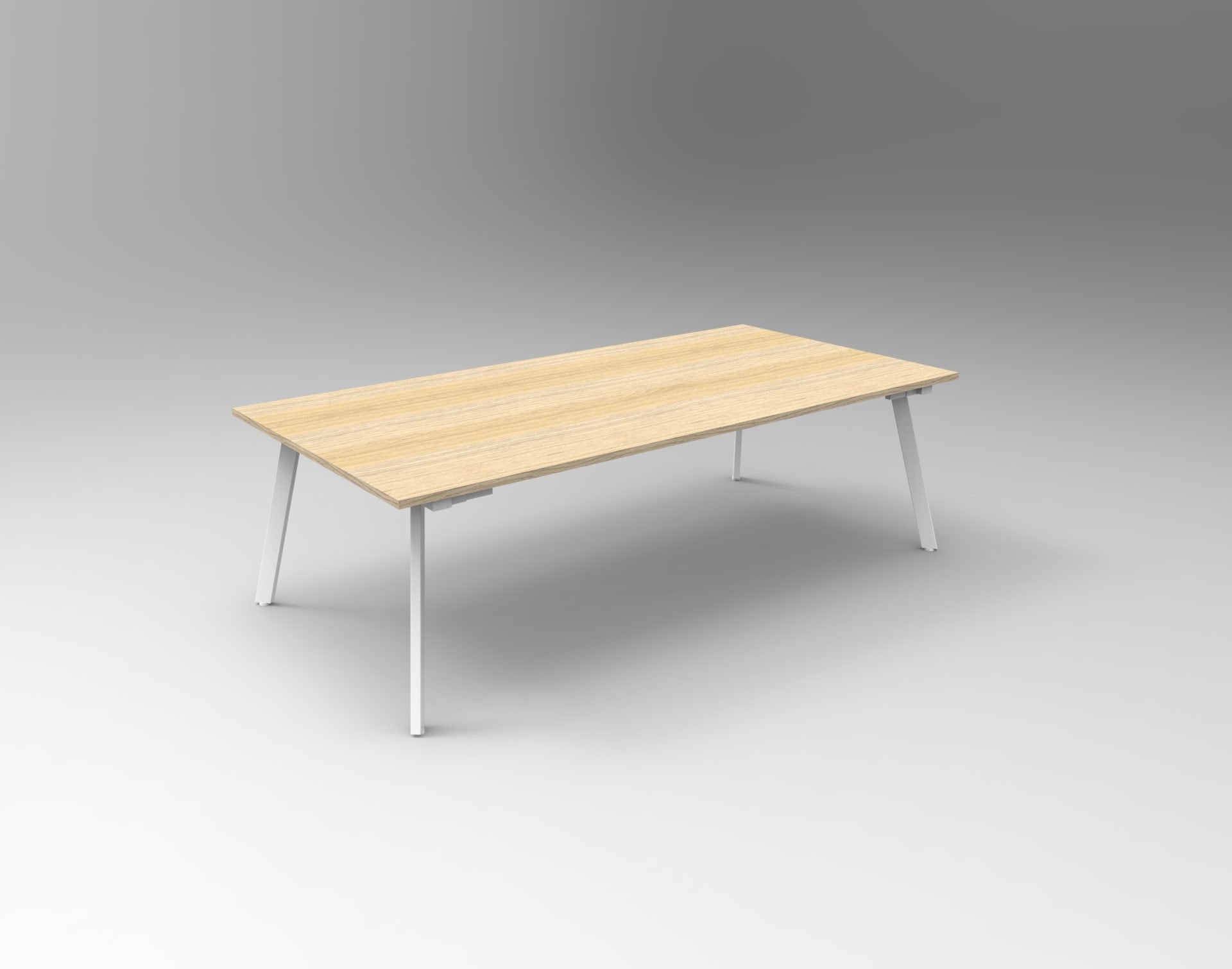 Rapidline Eternity rectangular meeting and boardroom table. Rapidline range image supplied for model EMT2412 BL/NW, shown in another finish. View 3.