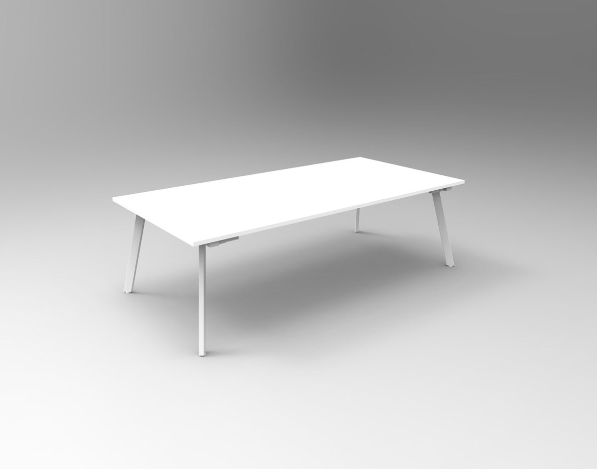 Rapidline Eternity rectangular meeting and boardroom table. Rapidline range image supplied for model EMT2412 BL/NW, shown in another finish. View 4.