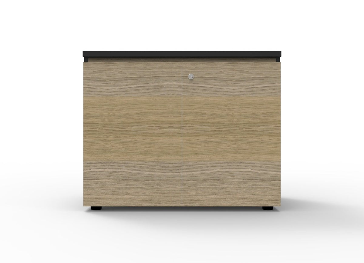 Rapidline Deluxe Infinity two door swing door cupboard. Rapidline range image supplied for model IFSD96 NW/BL, shown in another finish. View 2.