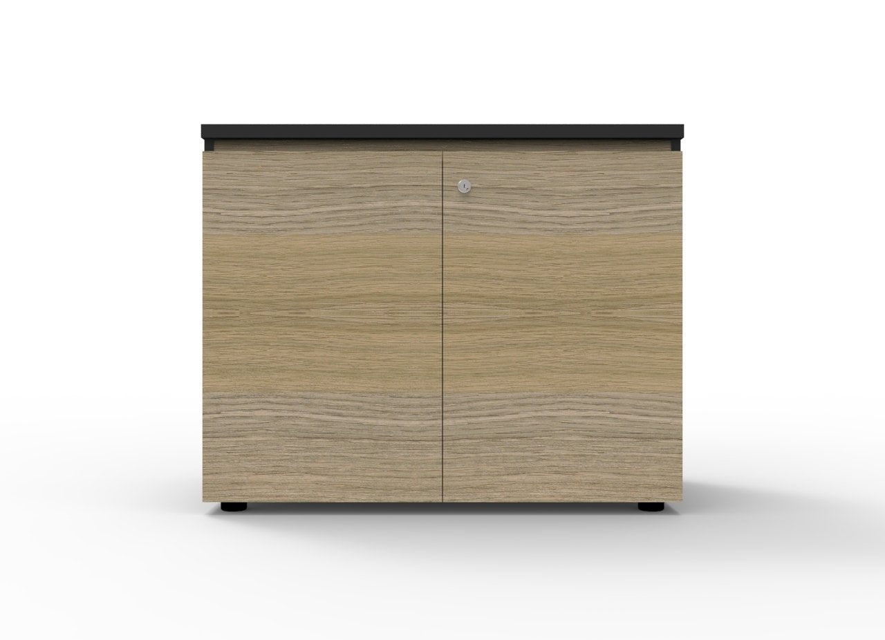 Rapidline Deluxe Infinity two door swing door cupboard. Rapidline range image supplied for model IFSD96 NW/BL, shown in another finish. View 2.