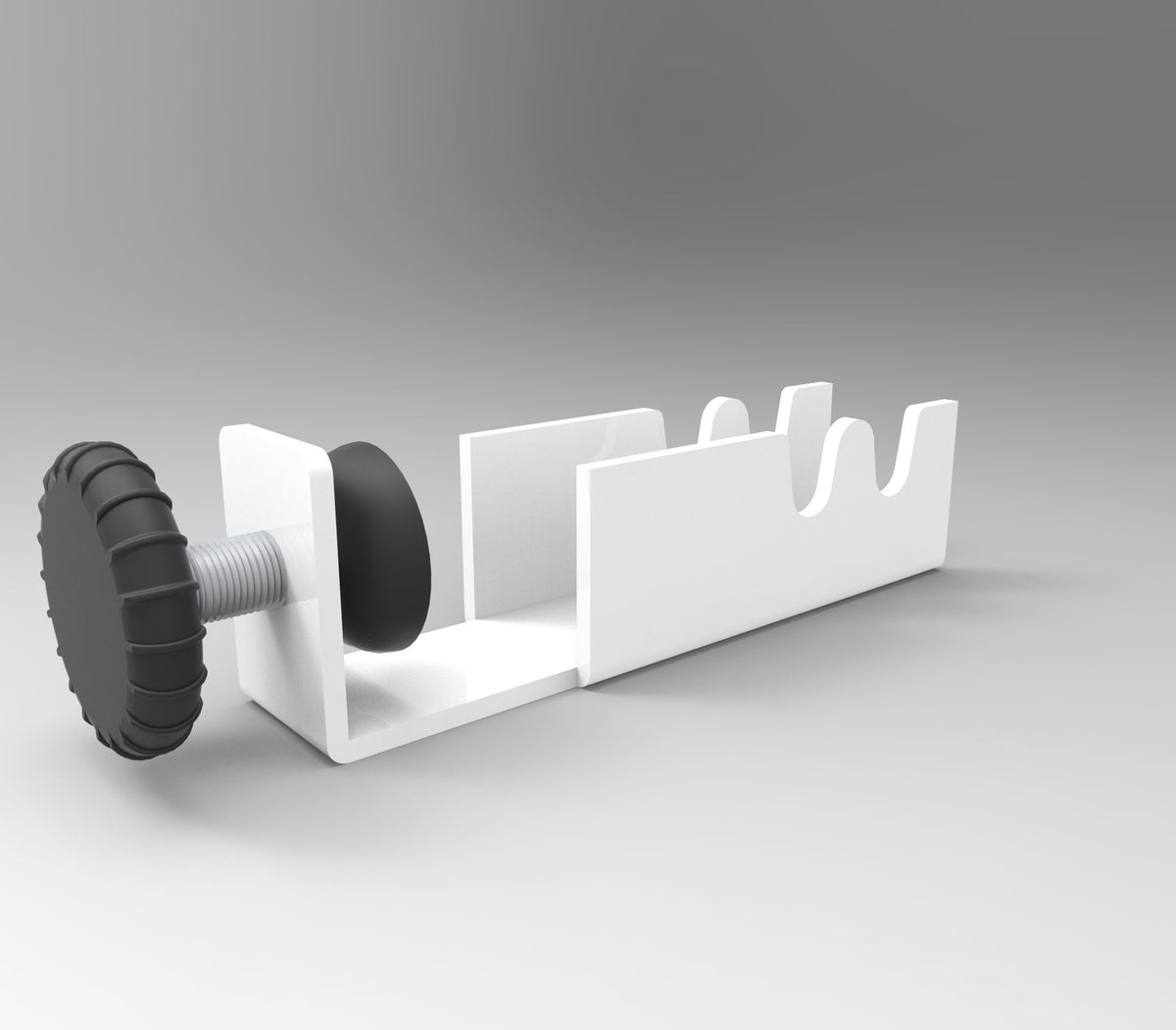 Rapidline Deluxe Infinity rail clamp set in white. Supplied product image for model IRC W. View 1.