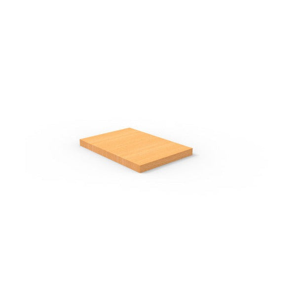 A single Rapidline Rapid Worker pigeon hole extra shelf in Beech melamine, shown flat on a white background.
