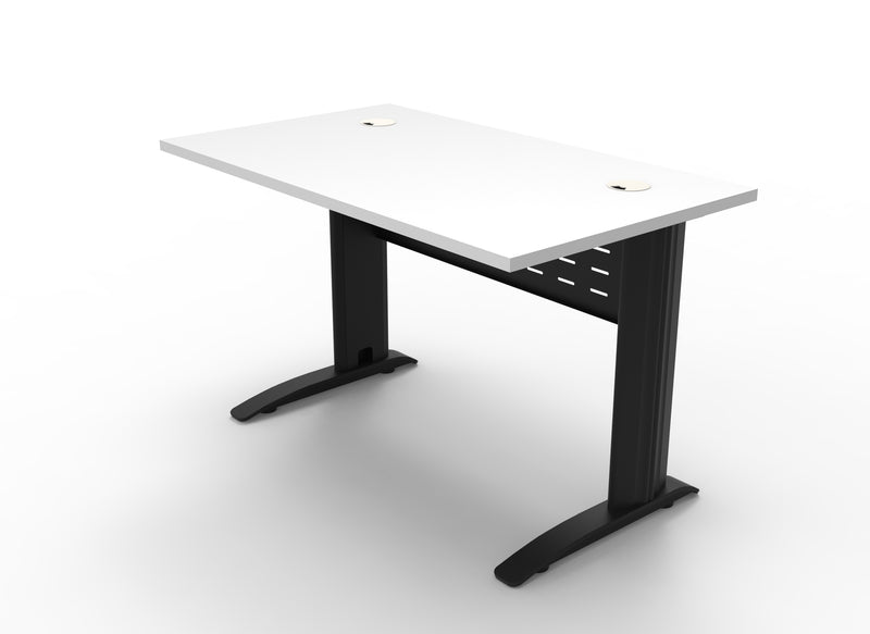 Rapidline Rapid Span open workstation in Natural White and Black Satin. Rapidline range image supplied for model RSD1875M BNW. View 4.