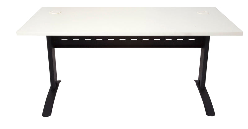 Rapidline Rapid Span open workstation in Natural White and Black Satin. Rapidline range image supplied for model RSD1577M BNW. View 2.