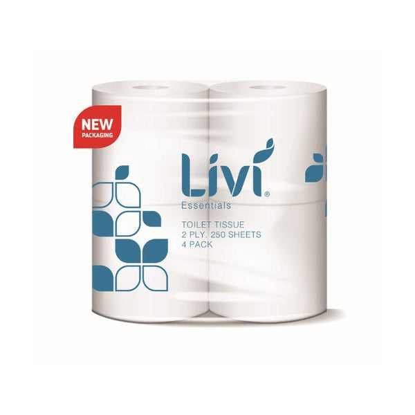 Livi 1008 Jasmine Toilet Tissue Core Scented 2 Ply 250 Sheets 4 Pack Carton 12 – view 2
