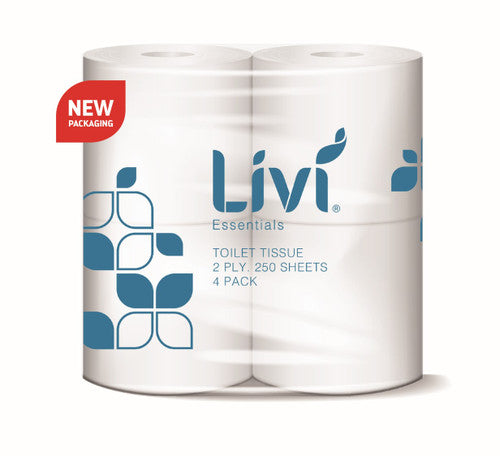 Livi 1008 Jasmine Toilet Tissue Core Scented 2 Ply 250 Sheets 4 Pack Carton 12 – view 2