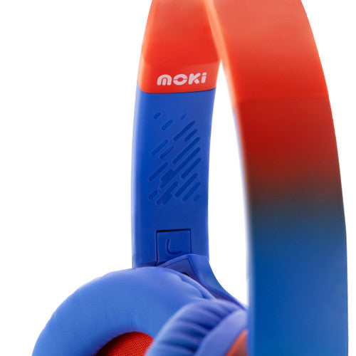 Moki Mixi Volume Limited Wireless Headphone Blue Red