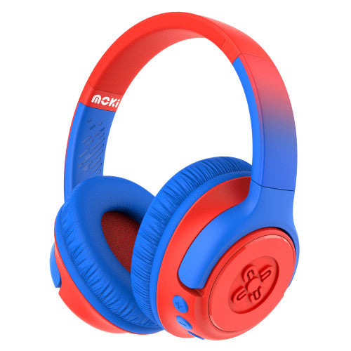 Moki Mixi Volume Limited Wireless Headphone Blue Red