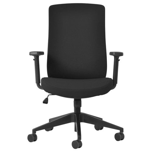 Mondo Gene Chair Fabric Back with Arms Black