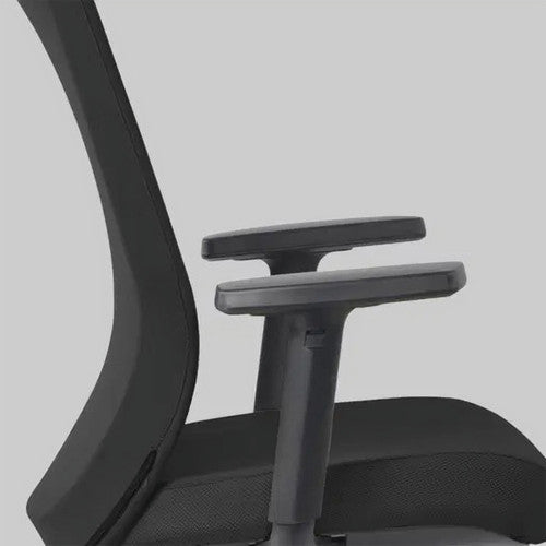 Mondo Gene Chair Fabric Back with Arms Black