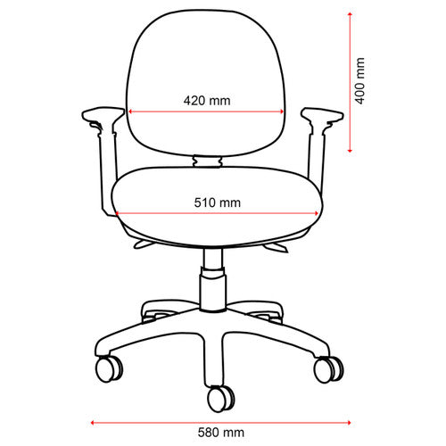 Mondo Java Chair 3-Lever Mid Back Without Arms Black