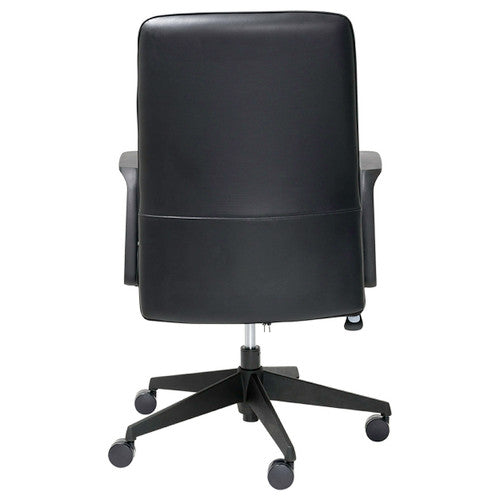 Mondo Plato Chair with Arms Leather Black