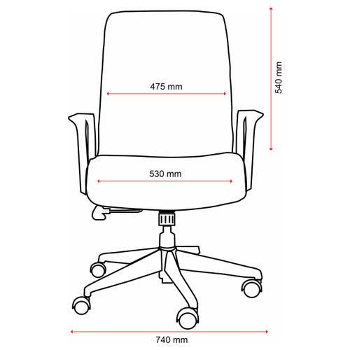 Mondo Plato Chair with Arms Leather Black