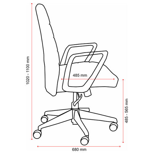 Mondo Plato Chair with Arms Leather Black