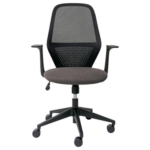 Mondo Soho Chair Mesh Back with Arms Black
