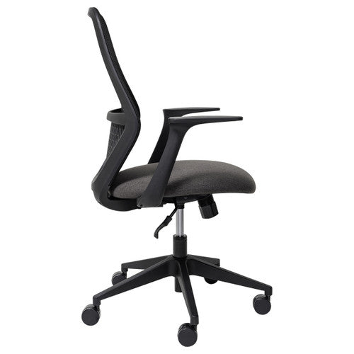 Mondo Soho Chair Mesh Back with Arms Black
