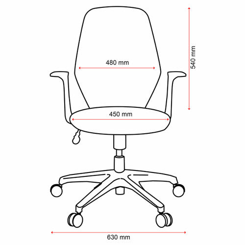 Mondo Soho Chair Mesh Back with Arms Black