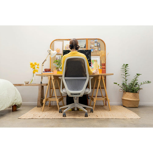 Mondo Soho Chair Mesh Back with Arms Grey