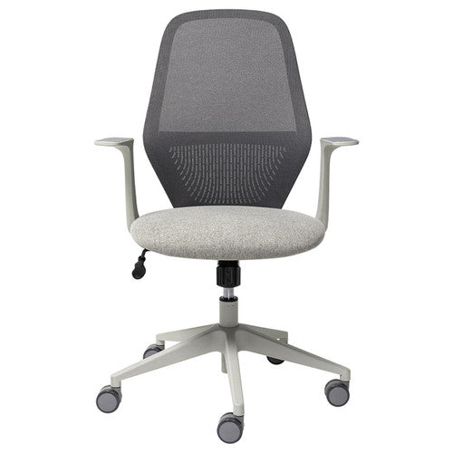 Mondo Soho Chair Mesh Back with Arms Grey
