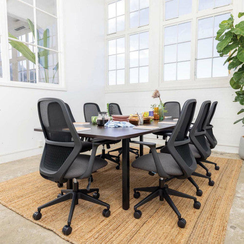 Mondo Soho Chair Mesh Back with Arms Grey