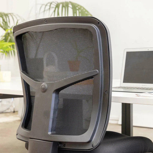 Mondo Tivoli Drafting Chair 1-Lever Mesh Back Without Arms Zen Black
