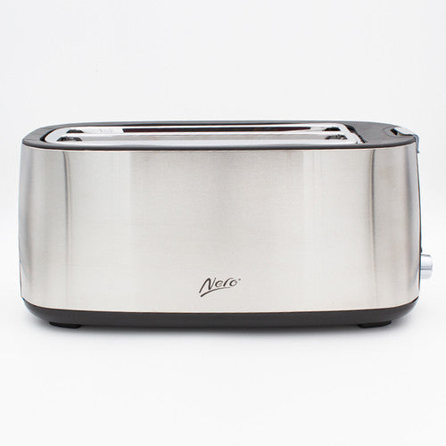 Nero 4 Slice Long Toaster Stainless Steel