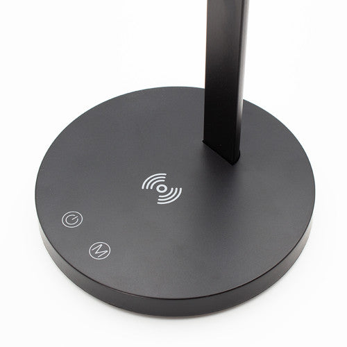 Nero Foldable LED Lamp with Wireless Charging Black