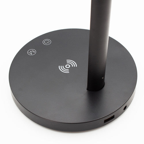 Nero Foldable LED Lamp with Wireless Charging Black