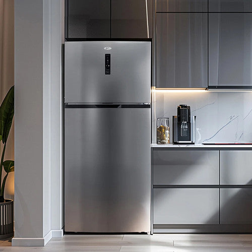 Nero Fridge Freezer 480L Stainless Steel