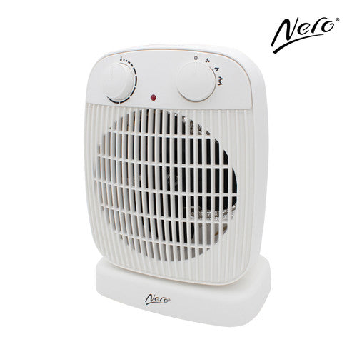 Nero Oscillating Fan Heater White