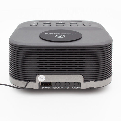 Nero QI2 Clock Radio with Dual USB-C Ports Black