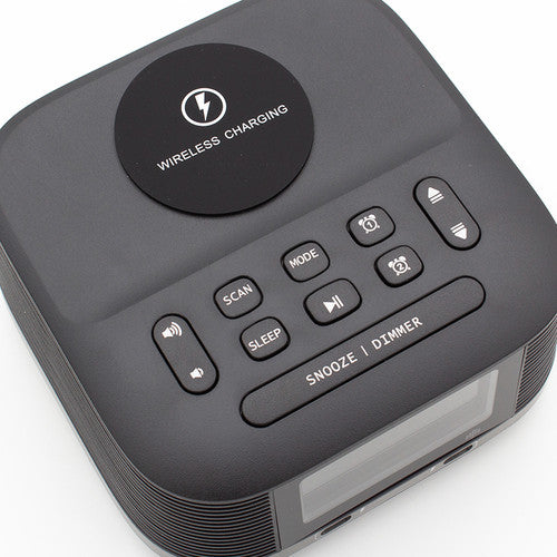 Nero QI2 Clock Radio with Dual USB-C Ports Black