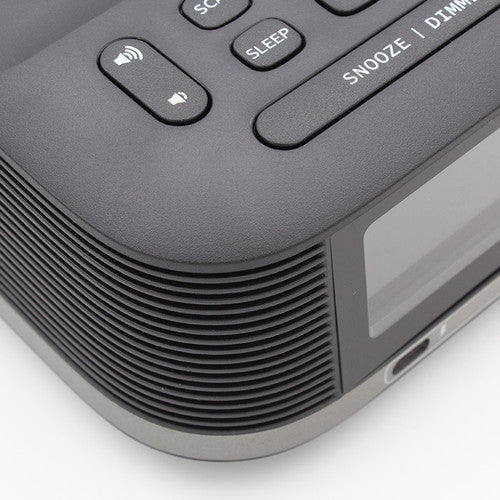 Nero QI2 Clock Radio with Dual USB-C Ports Black
