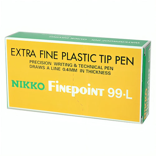 Nikko Finepoint 99-L Pen 0.4mm Green Box of 12