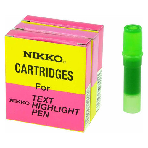 Nikko Highlighter Refill Green Pack of 5