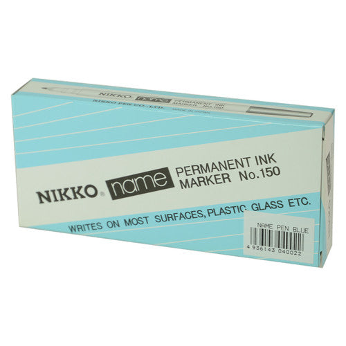 Nikko Name Marker Fine Point Blue Box of 12