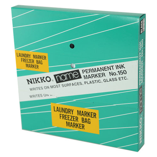 Nikko Name Pen Laundry and Freezer Marker Black Box of 25