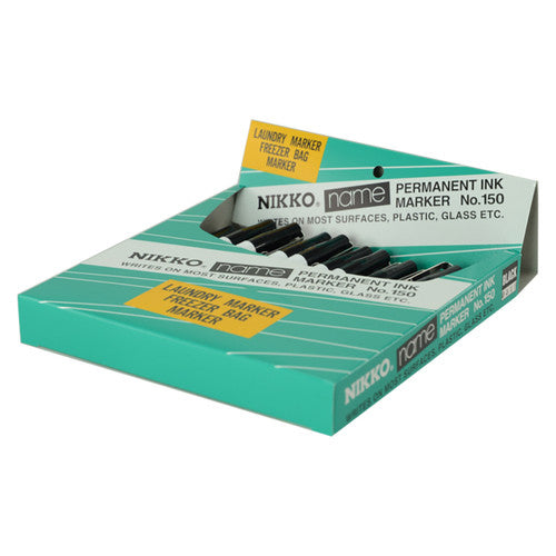 Nikko Name Pen Laundry and Freezer Marker Black Box of 25