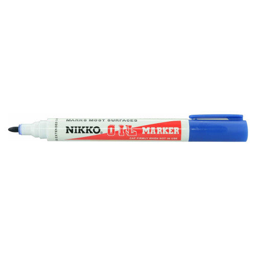 Nikko Permanent Oil Marker Bullet Tip Blue Box of 12