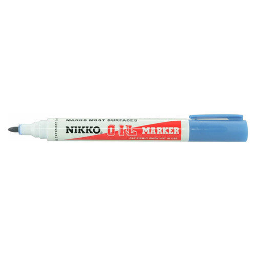 Nikko Permanent Oil Marker Bullet Tip Light Blue Box of 12