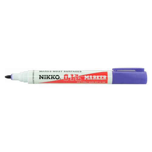Nikko Permanent Oil Marker Bullet Tip Violet Box of 12