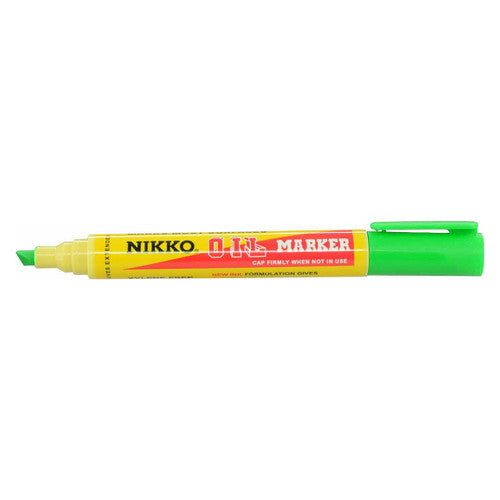 Nikko Permanent Oil Marker Chisel Tip Green Box of 12