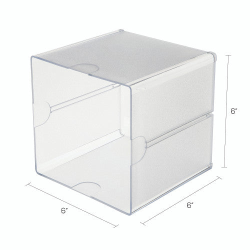 Deflecto Stackable Cube Open Clear Organiser