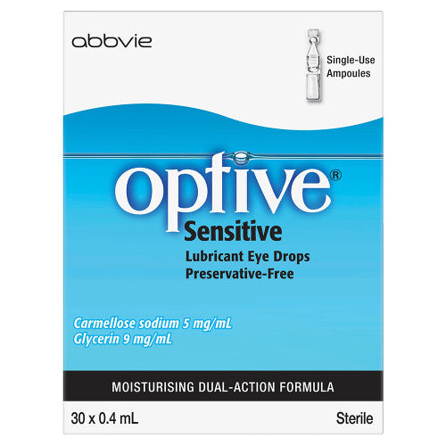 Optive Sensitive Eye Drops 0.4ml Box of 30