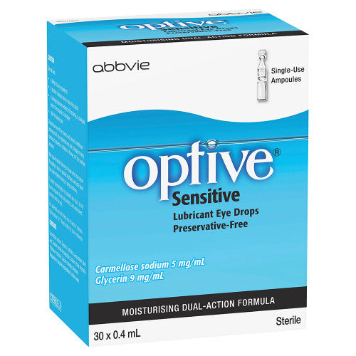 Optive Sensitive Eye Drops 0.4ml Box of 30