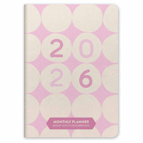 Orange Circle 2026 Diary 114 x 165mm Month To View Darling Dots