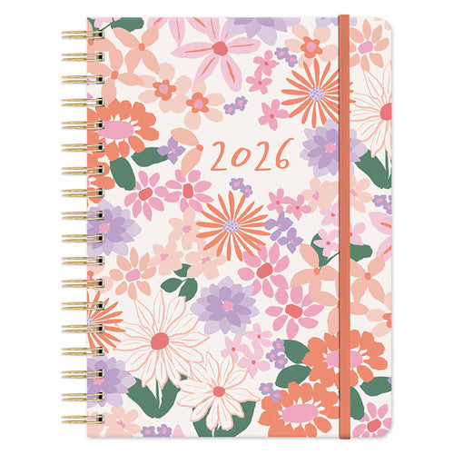 Orange Circle 2026 Diary 178 x 244mm Week To A View Secret Garden