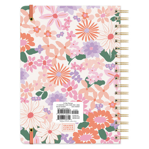 Orange Circle 2026 Diary 178 x 244mm Week To A View Secret Garden