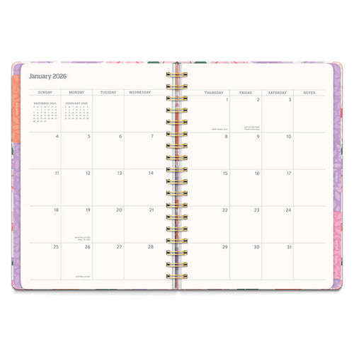 Orange Circle 2026 Diary 178 x 244mm Week To A View Secret Garden